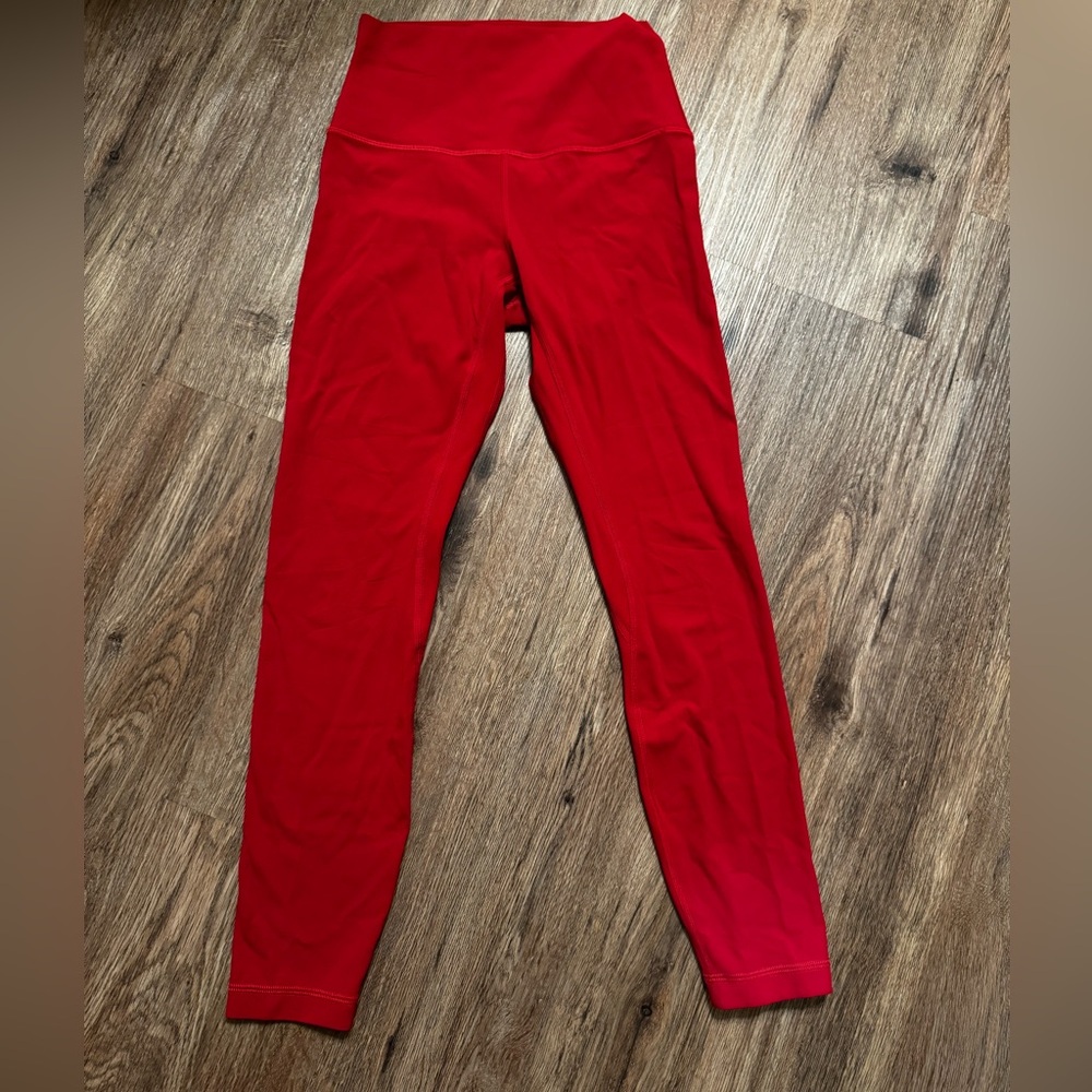 Lululemon Red align size 4 high rise leggings 25”